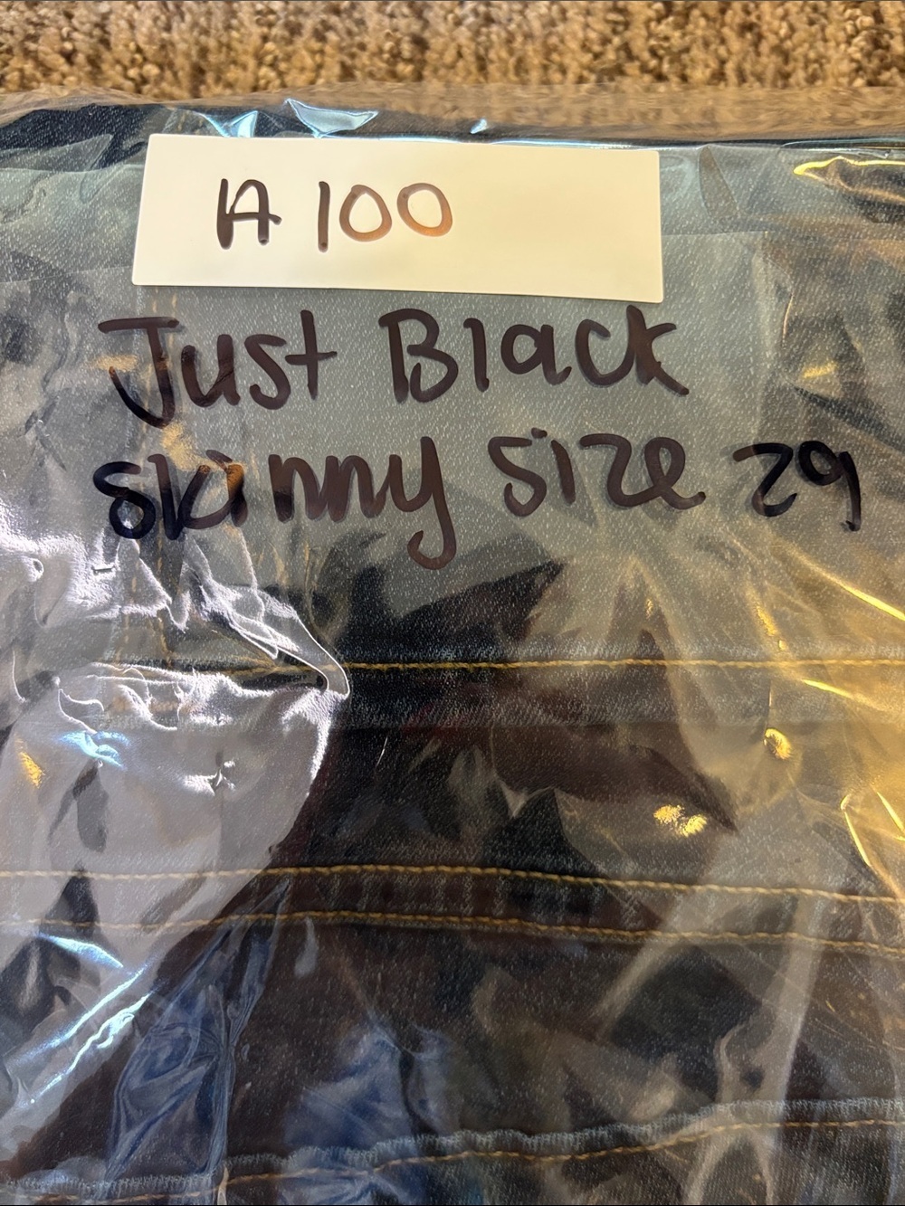 Women’s Size 29 “Just Black” Made in USA Denim Straight Leg Jeans - Picture 10 of 10
